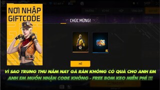 Free Fire| Trung thu này không có quà anh em muốn nhận code không?  Bom keo Free hay phết !!!