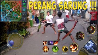 MOBILE LEGENDS MODE PERANG SARUNG!!!! (AUTO NGAKAK)