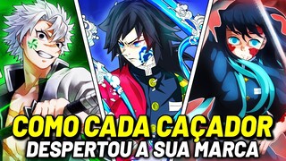 COMO CADA CAÇADOR DESPERTOU A MARCA DO CAÇADOR EM ORDEM CRONOLÓGICA- DEMON SLAYER | KIMETSU NO YAIBA