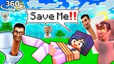 Friends saving Aphmau from SKIBIDI TOILET in Minecraft! 360°