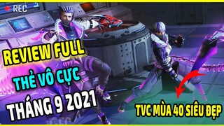 Review Full Chi Tiết Thẻ Vô Cực Tiếp Theo Thẻ Vô Cực Tháng 9 TVC Mùa 40 TVC Mùa Sau || Free Fire