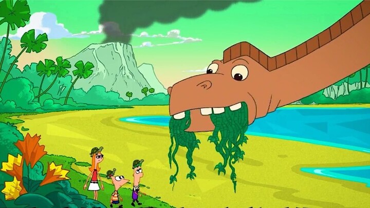 Phineas and Ferb traveled to the age of dinosaurs???