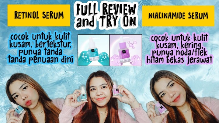 Full Review & Try On RETINOL Serum & NIACINAMIDE Serum | Anti Aging & Hilangkan Flek Hitam