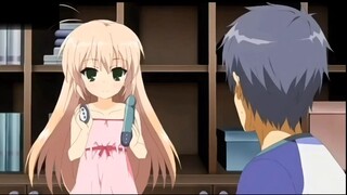 Loli play adult toy with onii-chan