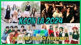 KCON LA 2024 1st and 2nd Lineup of Performers