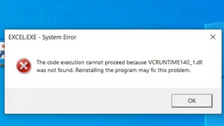 The program can't start because msvcp140.dll is missing from your computer| Sửa lỗi máy tính