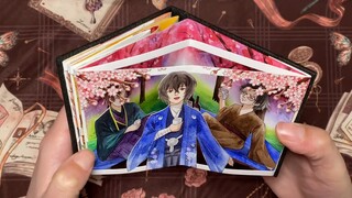 [Văn Hào Lưu Lạc] Osamu Dazai + Sakunosuke Oda + Ango Sakaguchi Pop-up Book Display [Màu nước vẽ tay