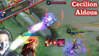 Cecilion + Aldous Combo wkwk| Funny Gameplay Mobile Legends