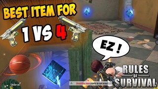 THE BEST ITEM IN ROS ! Easy 1 VS 4 Outplay | Random Highlights [ Rules of Survival ] ( # 9 )