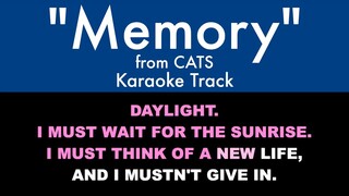"Memory" from Cats - Karaoke Track with Lyrics on Screen
