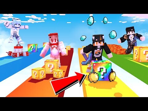 Aku TANTANG TEMANKU Di BALAPAN LUCKYBLOCK !