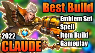 CLAUDE BEST BUILD 2022 | TOP 1 GLOBAL CLAUDE BUILD | CLAUDE - MOBILE LEGENDS | MLBB