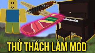 Nỏ thần, Ván trượt bay, Noob roblox trong Minecraft | Thử thách Làm mod