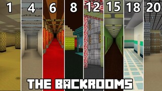 Khám phá 20 Tầng Backrooms trong Minecraft