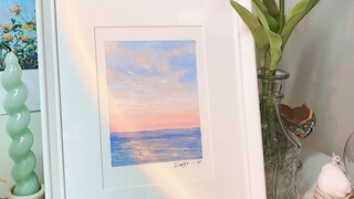 [Painting][DIY]Painting your own sea with 5 crayons