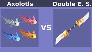 Axolotls vs Double Edge Sword (Roblox Bedwars)