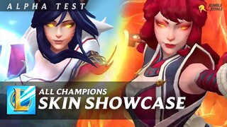 WILD RIFT ALPHA TEST: ALL CHAMPIONS SKIN SHOWCASE