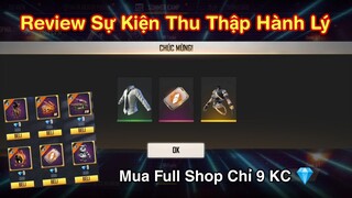 [Garena Free Fire] Review Sự Kiện Thu Thập Hành Lý, Sự Kiện Giảm Giá Mua Vật Phẩm Chỉ Với 9 KC.