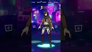 NEW MIKASA SKIN ATTACK ON TITAN. #trending #viral #attackontitan #mikasa #gaming #fortnite