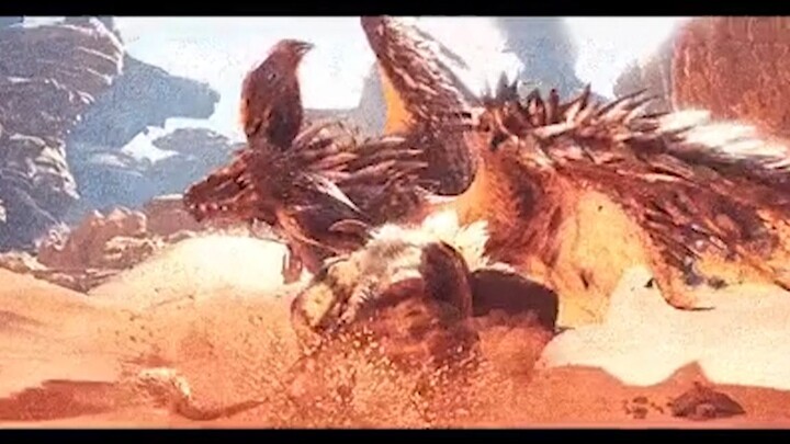 Monster Hunter World Monster Fighting Handsome Slow Motion GIF Clip - 10th Issue of GIF Slow Motion Series