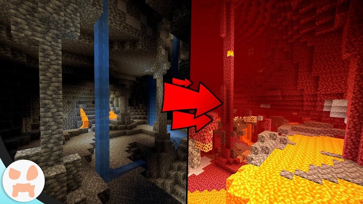 Minecraft 1.17 Caves in the Nether