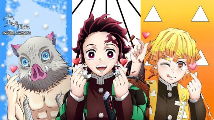 Tanjiro and his best friends.