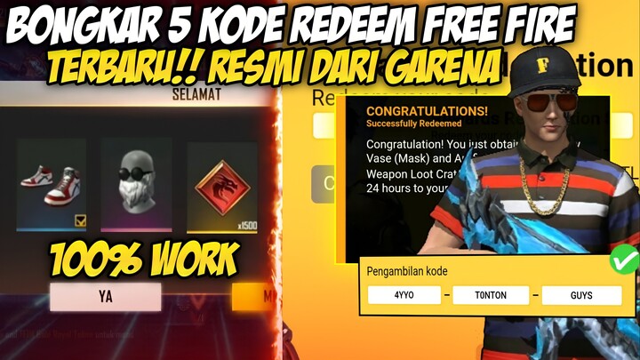 BONGKAR 5 KODE REDEEM FREE FIRE‼️KODE REDEEM FF TERBARU HARI INI 13 JUNI 2022 - RESMI DARI GARENA