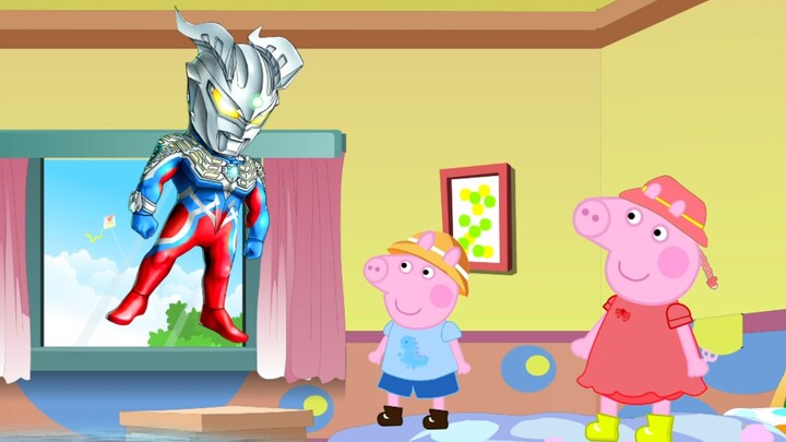 Peppa Pig's house was flooded, let's help Peppa call Ultraman