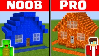 Minecraft NOOB vs PRO: WATER or LAVA HOUSE by Mikey Maizen and JJ (Maizen Parody)