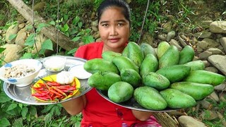 Yummy Mango with fish paste recipe & My Cooking skill