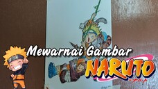 Mewarnai Gambar Naruto Pakai Cat Air