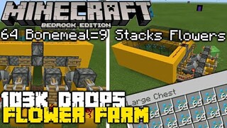 Minecraft Bedrock: Super Fast Flower/Dye Farm [Tutorial] (One-Type Flower Farm)