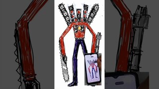 How to draw Titan speakerman chainsawman  #Titanspeakerman #speakerman #shorts