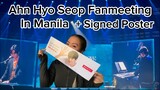 Ahn Hyo Seop Fanmeeting in Manila 2023 by Bench | Signed Poster | MOA Arena