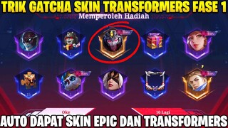 TRIK GATCHA DI EVENT TRANSFORMERS FASE 1 | 20X DRAW DIJAMIN DAPAT 1 SKIN TRANSFORMERS & 1 SKIN EPIC!