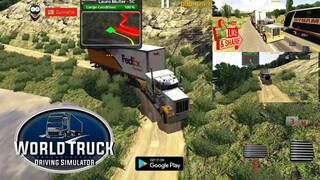 World Truck Driving Simulator (WTDS) gameplay video #16. Peterbilt 359 FedEx delivery