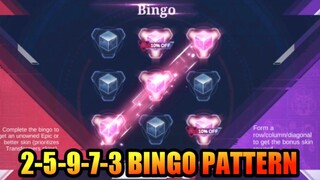 2-5-9-7-3 BINGO PATTERN DRAW Popol & Kupa Transformers Skin Event Draw | MLBB