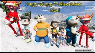 GTA 5 Mod - Nobita Doremon Di Phượt Mùa Noel Thì Gặp Huugy Kissy Noel