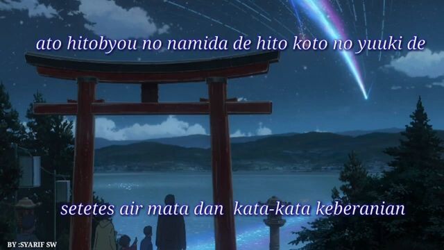 Lagu Jepang semangat Ato hitotsu sekali lagi lyric