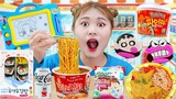 Mukbang Korean Convenience Store Food 콩순이 칠판 편의점 음식 먹방! 포켓몬떡볶이 라면 김밥 POKEMON REAL SOUND | HIU 하이유