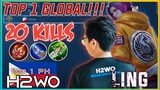 H2wo Ling 20 kills!!! | Top 1 Global - Top 1 Ph Ling