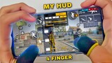 MY 4 FINGER BEST HUD 🥰 REALME NARZO 20PRO 📲 SETTING⚙️ [FREE FIRE HIGHLIGHTS]👽