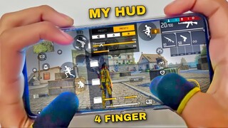 MY 4 FINGER BEST HUD 🥰 REALME NARZO 20PRO 📲 SETTING⚙️ [FREE FIRE HIGHLIGHTS]👽