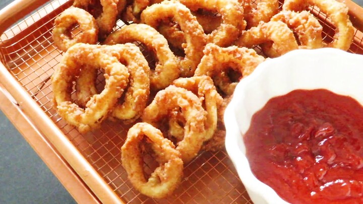 Resep cumi tepung krispy, cumi ring, calamari rings yang crispy dan enaknya nagih