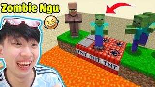 Vinh Thử Độ Ngu Của Zombie Tập 1 : TẤT CẢ ĐỘ THÔNG MINH CỦA ĐỘNG VẬT TRONG MINECRAFT* Nhìn Quá Hài 🤣