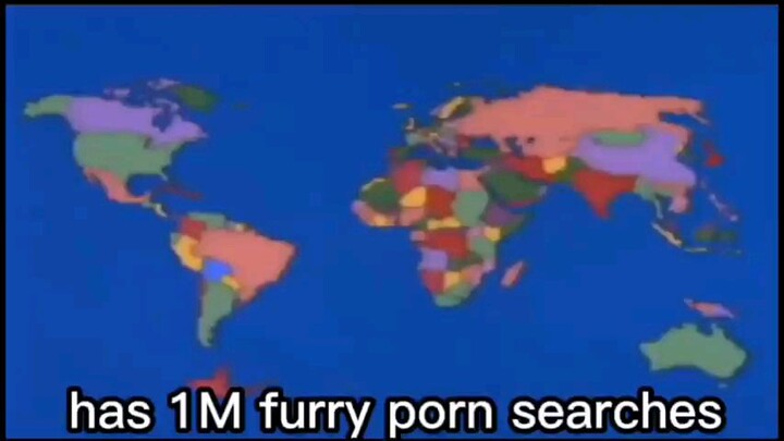 Every boom is a country that has 1 million furry porn searches