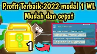 Profit Terbaik Modal 1 WL ke 200 WL? | Mudah Dan Instan | Growtopia Indonesia