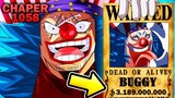 Review Ch.1058 One Piece - Bounty Lengkap Kru SHP - Penjelasan Mengapa Buggy Bisa Menjadi Yonkou!