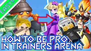 HOW TO BE PRO IN TRAINERS ARENA EASIEST METHOD || BLOCKMAN GO TIPS AND TRICKS IN TRAINERS ARENA