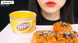 ASMR BÁNH ĐA MÌ GÀ XÀO CAY, CUỘN MÌ CAY SỐT PHÔ MAI 4